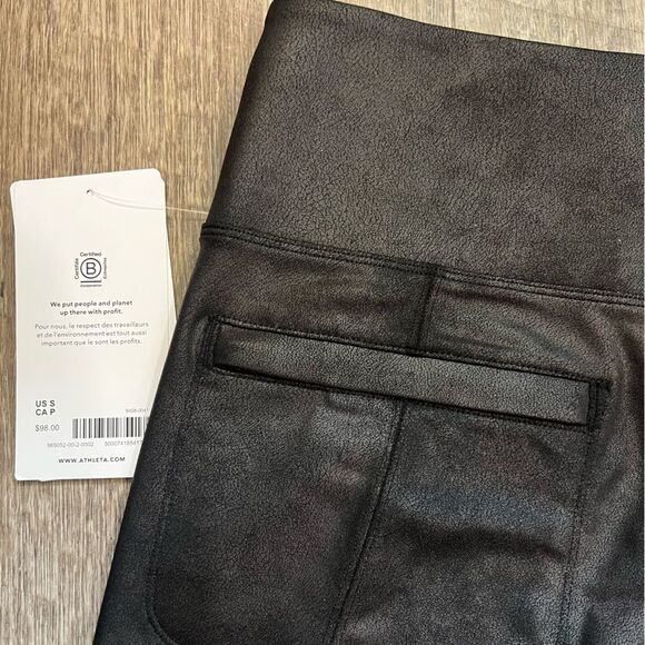 NWT Athleta Delancey Gleam Tight Black Lustre Size Small Leggings Athleisure - Picture 8 of 10